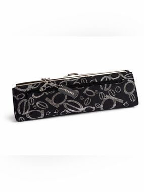 Bebe Black Silver Logo Clutch Y2K NWT Mini Bag Glam Evening Wristlet